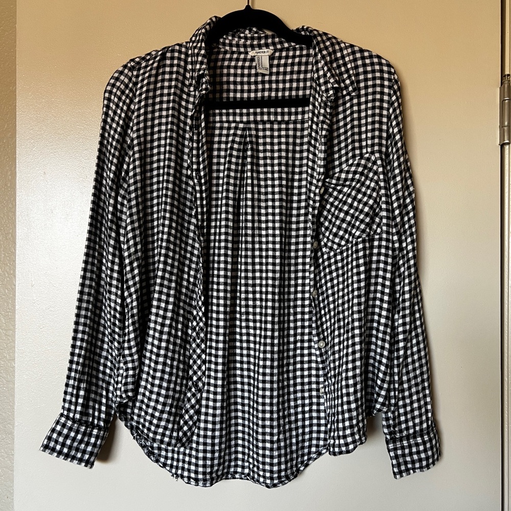 Black and White Checkered Shirt